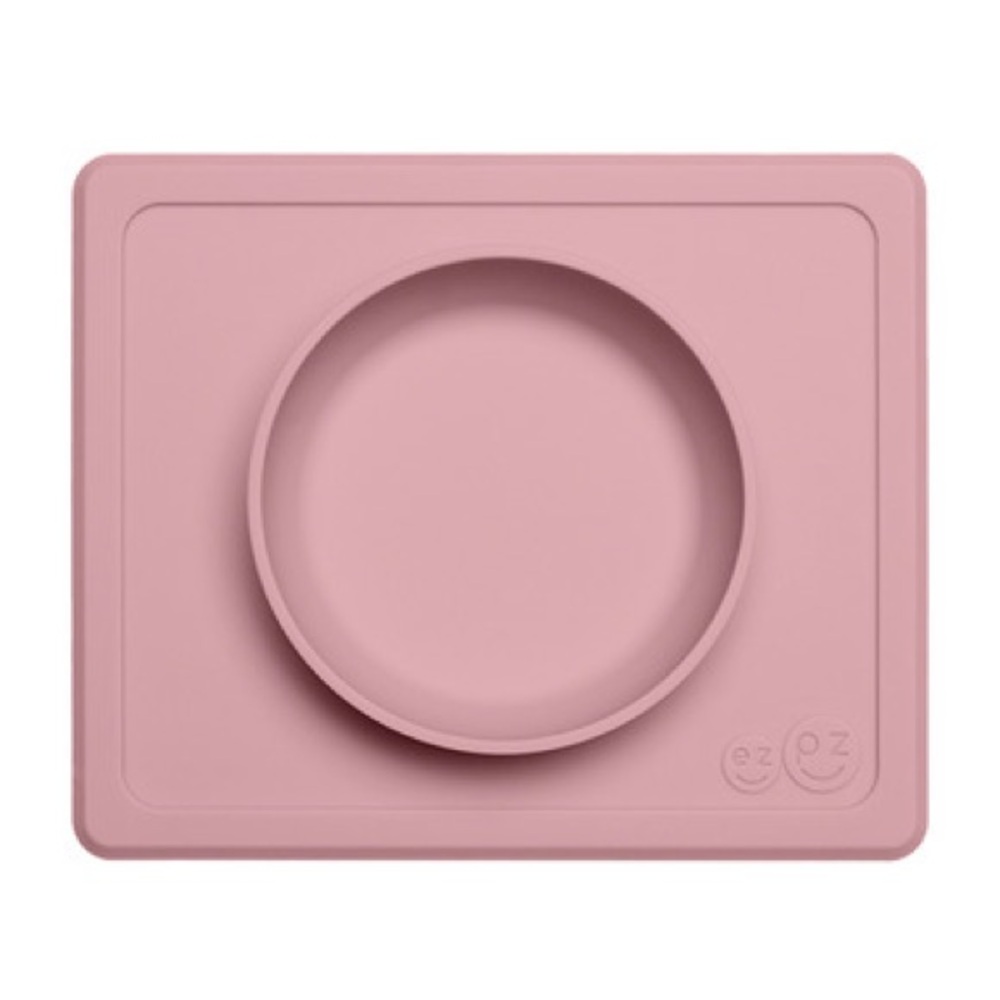 Pink Suction Bowl and Mat - All-in-One Baby Feeding Set